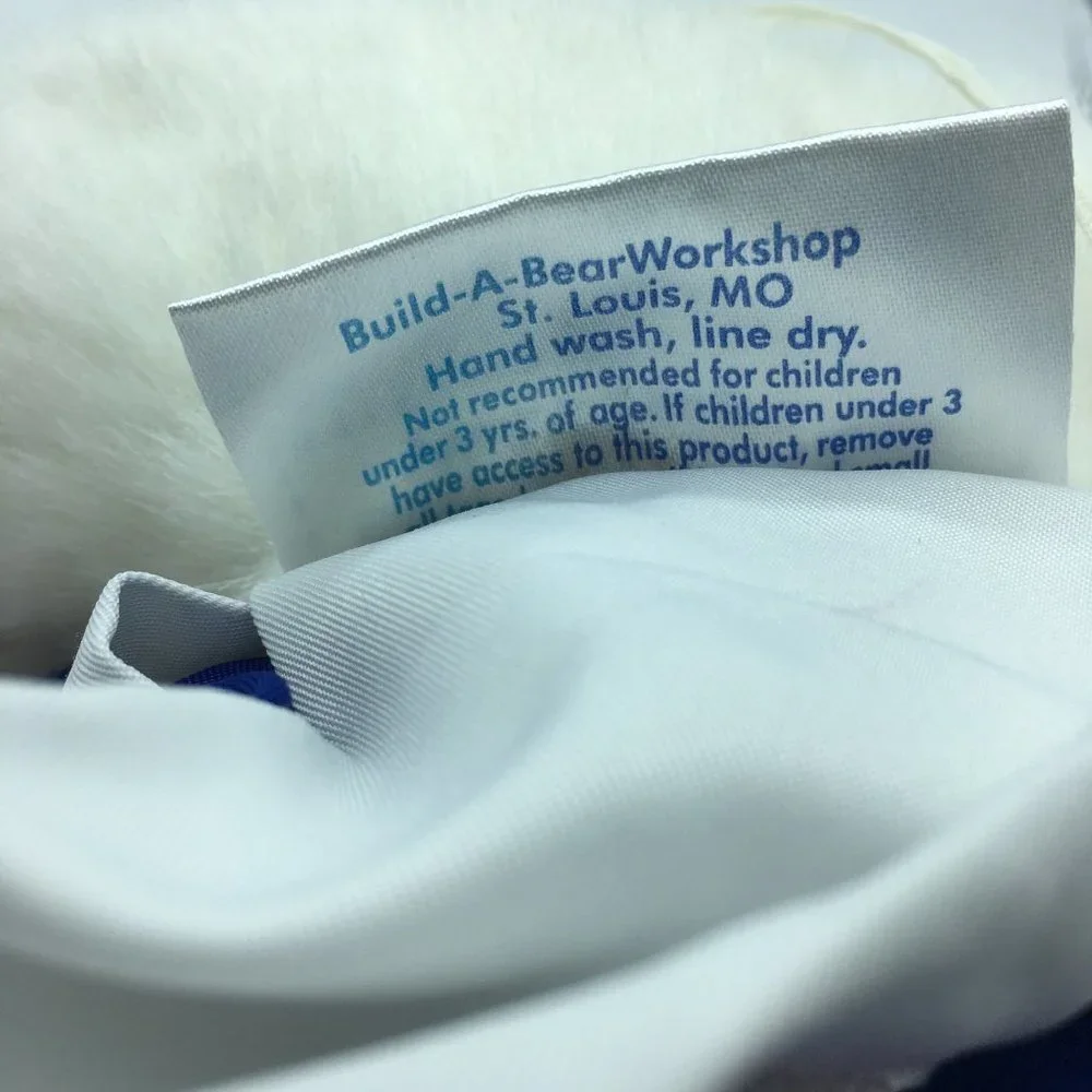 Build-A-Bear Workshop White Polar Bear Plush Cheerleader‎ Stuffed Toy 11.5